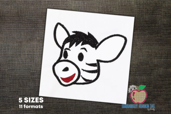 Baby Head Zebra Applique