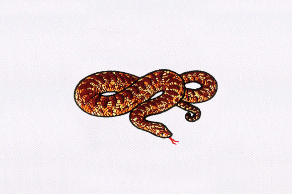 Corn Snake Embroidery Design