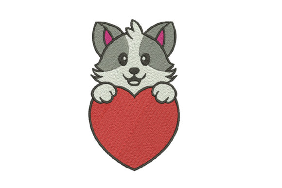 Cute Cat Holding a Big Red Heart
