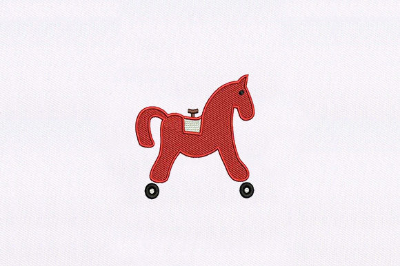 Horse with Wheels: A Charming Embroidery Design for Meaningful Gifts