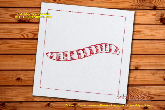 Mini Mealworm: A Playful, Versatile Bug Embroidery Design