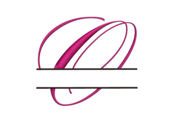 Split Monogram Font Letter O