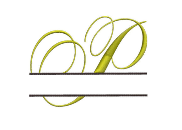 Split Monogram Font Letter P