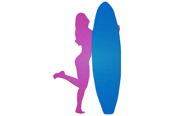 Surf Girl: A Thoughtful Embroidery Design for Meaningful Personalized Gifts